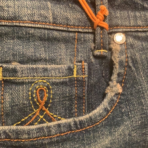 APOLLO JEANS Flare Stretch distressed 3/4 - Picture 9 of 10